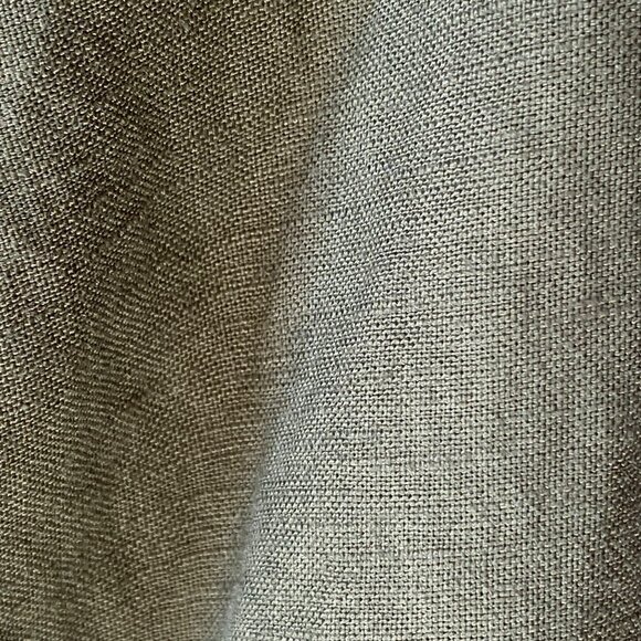 Lioness XS Olive Green Long-Sleeve Ruched Button-Up Mini Dress Linen - Picture 9 of 9